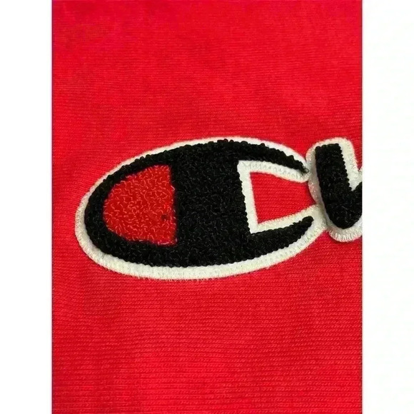 Vintage Champion Women’s Large Red Reverse Weave Sweatshirt Pullover - Picture 3 of 11